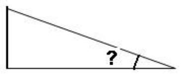 Bob is jumping off the ramp with his bicycle. What is an approximate angle measurement-example-1