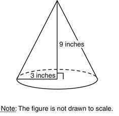 What is the volume, in cubic inches, of the cone below? A 18 B27 C81 D108-example-1