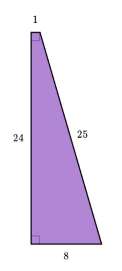 Find the area of the shape shown below.-example-1