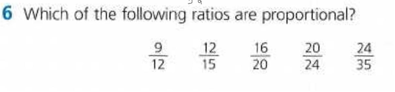 Which of the following ratios are proportional? help me, please-example-1