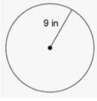 Find the circumference of the circle. Formula: C = π d Use 3.14 for pi.-example-1