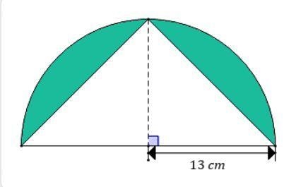 35. Find the area of the shaded region in the following figure, correct to one decimal-example-1