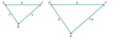 Triangle DEF is a scaled copy of triangle ABC. Which segment in the scaled copy corresponds-example-1