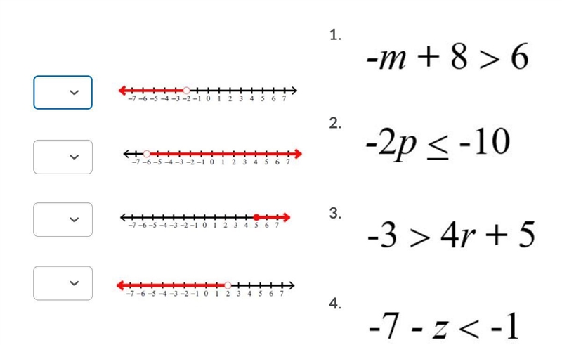 Match the two step inequality to the correct graph.-example-1