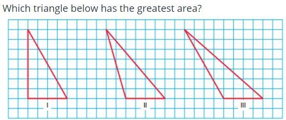 Help plz Triangle 1 Triangle 2 Triangle 2 and 3 have the same area. They all have-example-1