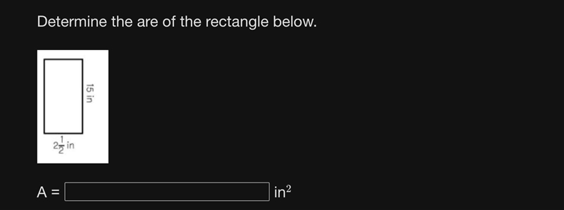 Determine the are of the rectangle below-example-1