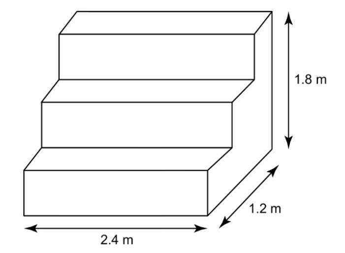 PLS HELP! ASAP! A contractor is building a set of stairs out of concrete. Each stair-example-1