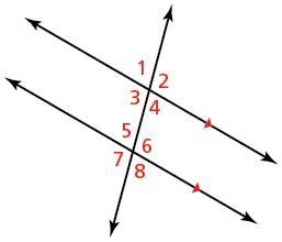 Describe the relationship between each pair of angles. a. ∠1 and ∠5 Corresponding-example-1