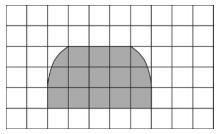 Each square represents one square foot. Estimate the area of the figure below.-example-1