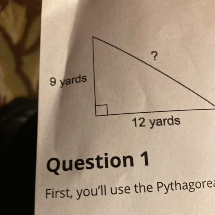 Substitute the given side lengths into the equation for the Pythagorean Theorem-example-1