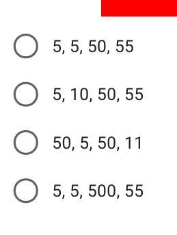 Select the answer choice that has the correct missing values. *-example-2