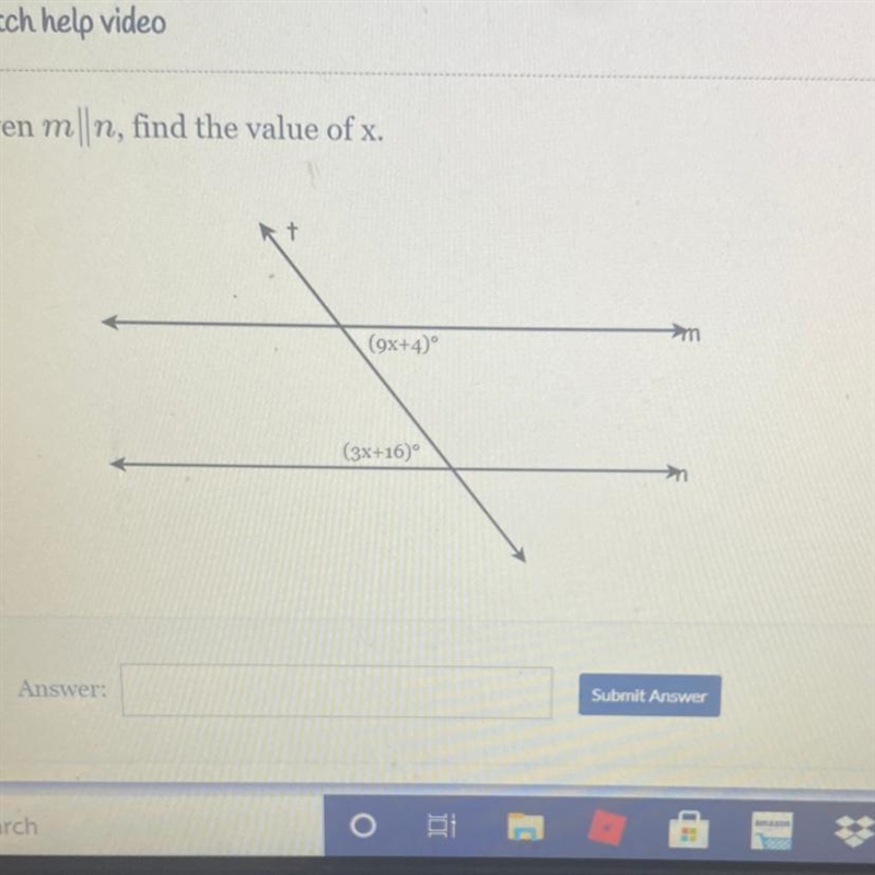 Given m||n, find the value of x-example-1