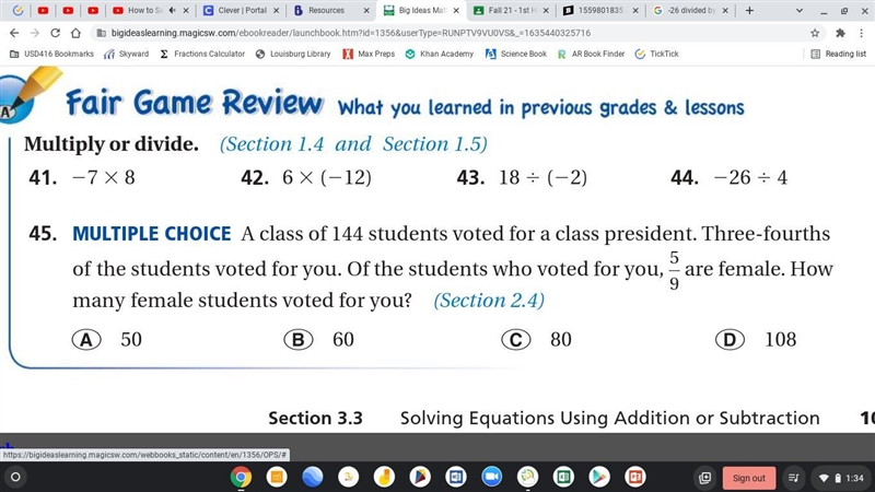 Please help with 45. I know the answer i just on't know how to explain it. Please-example-1