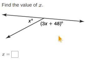 Find the value of x. PLEASE HELP THIS IS A TEST DUE IN 30 MINUTES AND ITS WORTH HALF-example-1