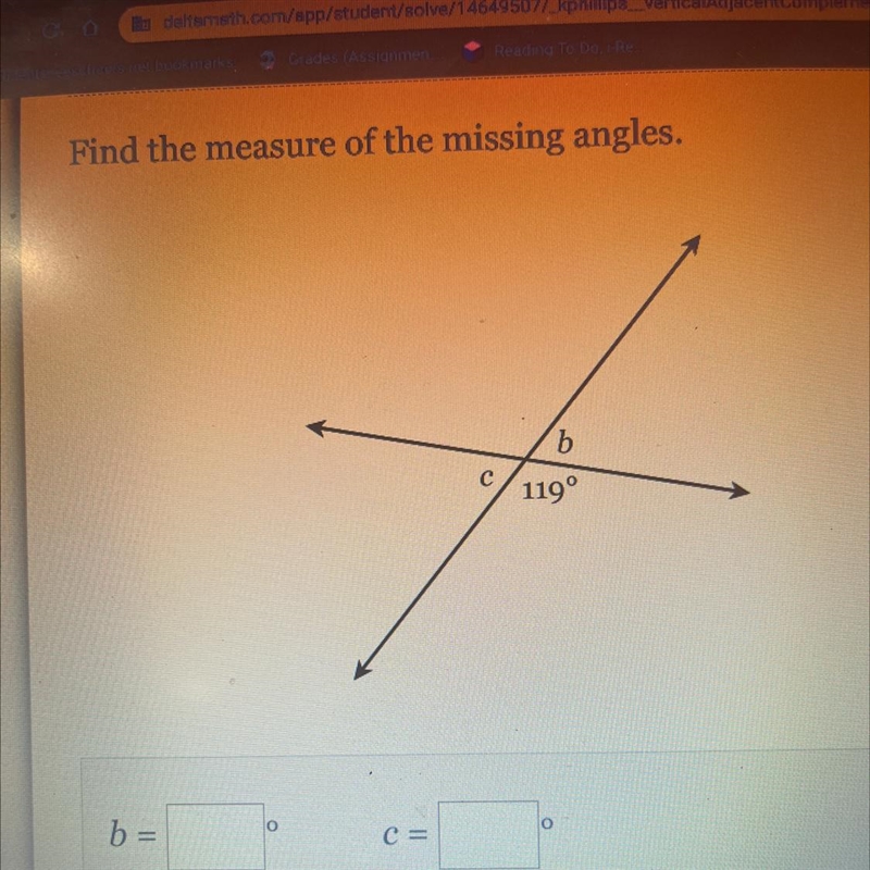 Find the measure or the missing angles-example-1