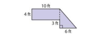 A figure was created using a rectangle and a triangle. Using the dimensions provided-example-1