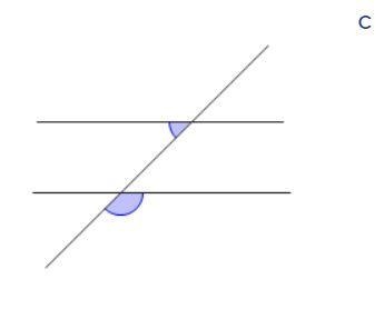 26. Which of the following diagrams show a pair of corresponding angles?-example-3