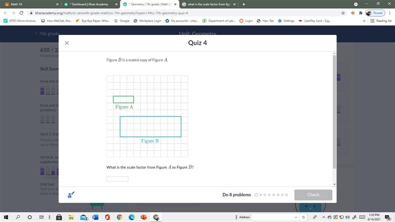 What is the scale factor from Figure A to Figure B?-example-1