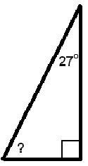 Find the missing angle measurement. A. 63° B. 73° C. 90° D. 153°-example-1