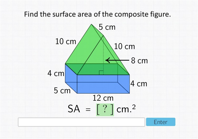 Find the surface area of the composite figure - image attached,, need answer now!!-example-1