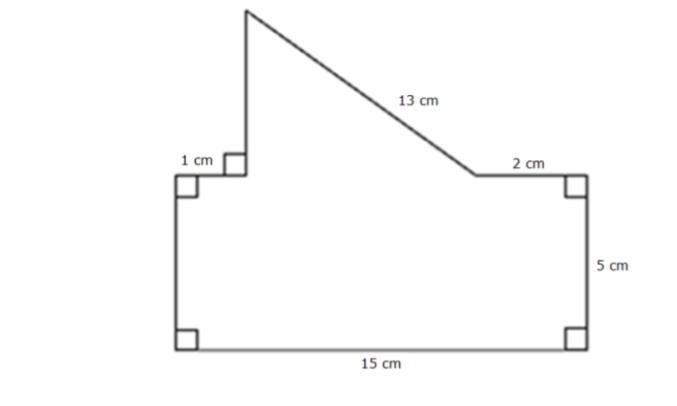 What is the area of the figure below?-example-1