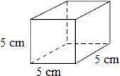 A block of wood is a cube and has the dimensions shown in the diagram below. Part-example-1