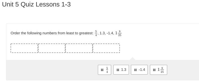 Math, 7th grade, least to greatest. Thanks ♡ (25 points each)-example-1