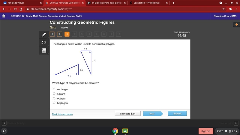 What is the sum of the measures of the interior angles of this polygon? Pls help there-example-1