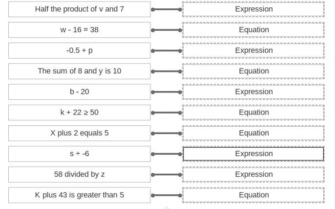 Am i right? its equations and expressions-example-2