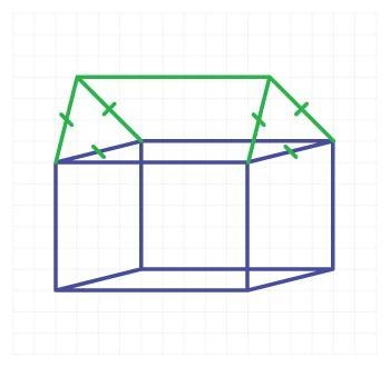 HELP The prism-shaped roof has equilateral triangular bases. Create an equation that-example-1