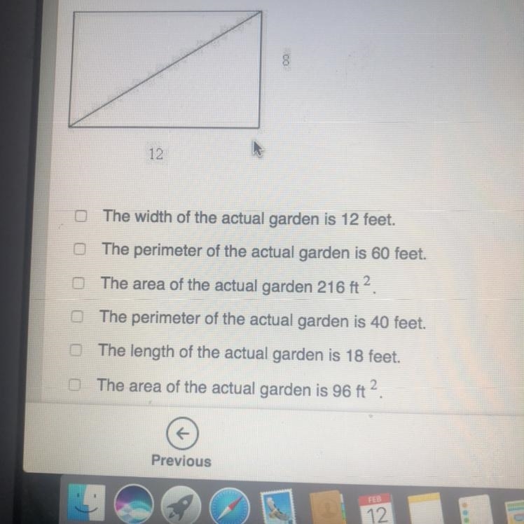 The diagram below is a scale drawing of a farmer's vegetable garden, where the length-example-1