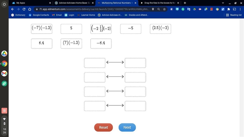 Drag the tiles to the boxes to form correct pairs. Multiply the pairs of numbers and-example-1