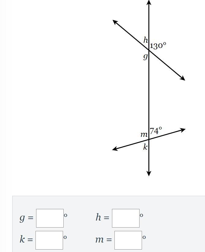 I NEED HELP FAST! Find the measure of the missing angles.-example-1