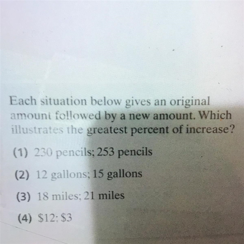 Each situation below gives an original amount followed by a new amount. Which illustrates-example-1