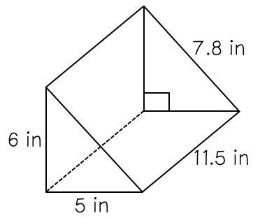 What is the volume of the triangular prism below?-example-1