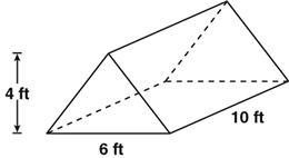 What is the volume, in cubic feet, of the figure below? A. 20 B. 22 C. 120 D. 240-example-1