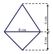 What is the area of this polygon? A) 24 cm2 B) 16 cm2 C) 40 cm2 D) 18 cm2-example-1