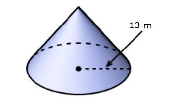 The volume of this cone is 3,183.96 cubic meters. What is the height of this cone-example-1