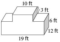 This figure is made up of two rectangular prisms. What is the volume of the figure-example-1