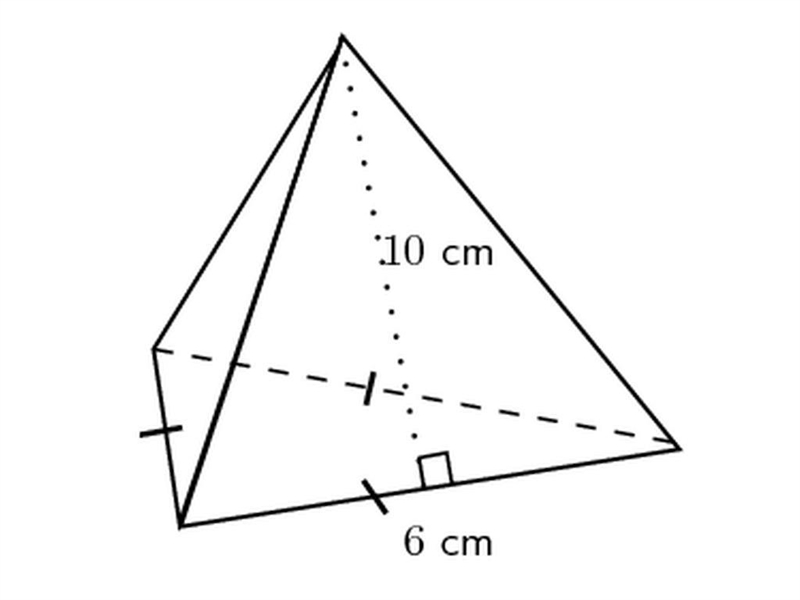 What is the volume of the triangular pyramid in the image? Round to the nearest tenth-example-1