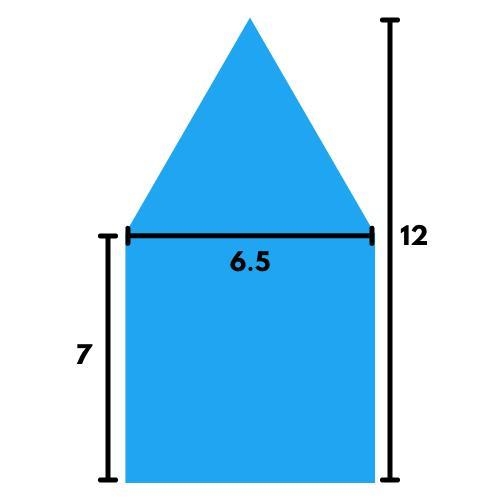 What is the area of the following composite shape? a 84.5 b 546 c 78 d 61.75-example-1