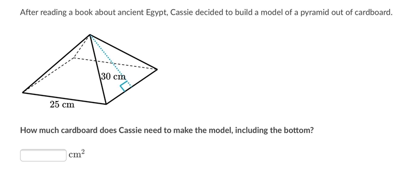 After reading a book about ancient Egypt, Cassie decided to build a model of a pyramid-example-1