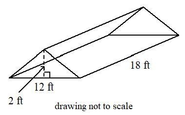 Find the volume of the solid to the nearest unit. (A). 864 ft3 (B). 432 ft3 (C). 216 ft-example-1