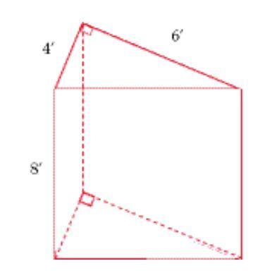 Select all of the following that are areas of the lateral faces of the prism shown-example-1