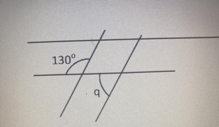 Please help. 2) Find the measure of 2q in the figure.-example-1