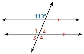 Use the figure to find measures of the numbered angles.-example-1