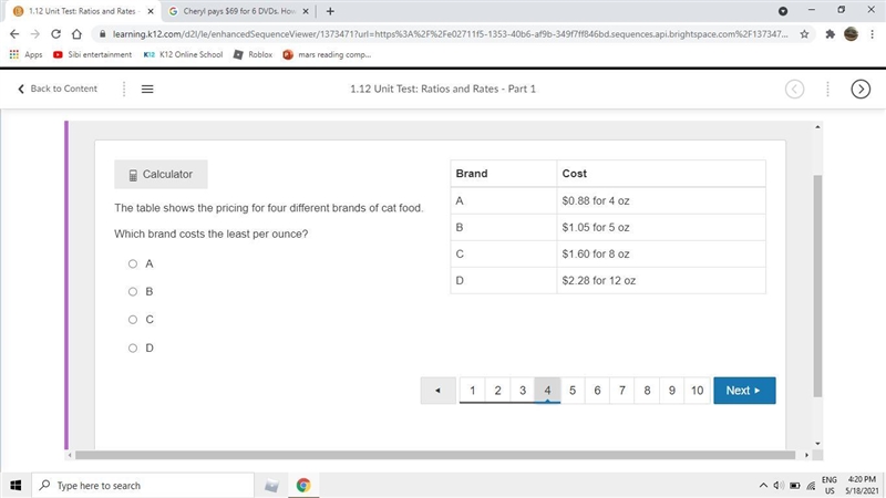 Please Help Me ASAP The table shows the pricing for four different brands of cat food-example-1