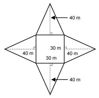 A skyscraper in London, England, has a roof in the shape of a square pyramid. Its-example-1