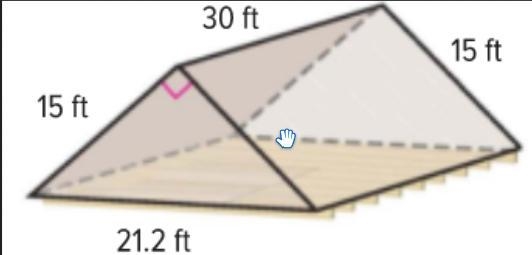 The attic is a triangular prism. Insulation will be placed inside all walls, not including-example-1