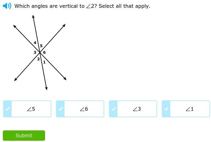 Which angles are vertical to 2 ? Select all that apply-example-1